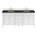 Brittany 72" Double Vanity, Victory Bleu w/ 3 CM Victorian Silver Silestone Top