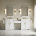James Martin Vanities Bellshire 84" Dual Vanity Set with 24" Make-Up Counter