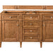 Brittany 60" Double Vanity, Burnished Mahogany, w/ 3 CM Tajnar Eclos Top w/FreePower Wireless Charger
