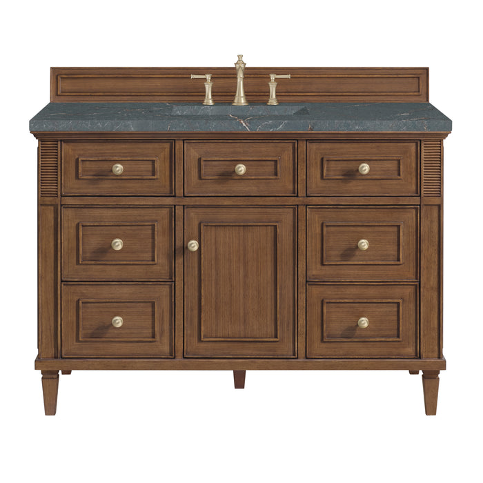 Lorelai 48" Single Vanity, Light Natural Oak w/ 3 CM White Zeus Silestone Top