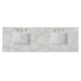 72" Double Top, 3 CM Victorian Silver Silestone w/ Sink