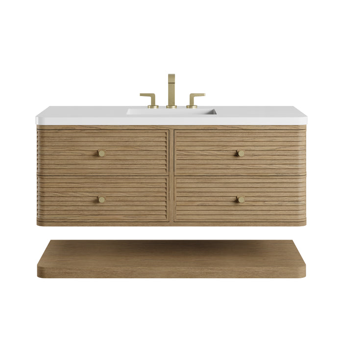 Allamari 48" Single Vanity, Dune Mist w/ 3 CM Siberian Silestone Top