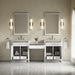 James Martin Vanities Bellshire 84" Dual Vanity Set with 24" Make-Up Counter