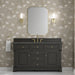Brookfield 60" Single Vanity, Pecan, w/ 3 CM Siberian Silestone Top w/FreePower Wireless Charger