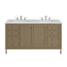Chicago 60" Double Vanity, Smokey Celadon, w/ 3 CM Siberian Silestone Top