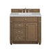 Bristol 36" Single Vanity, Saddle Brown w/ 3 CM Ethereal Noctis Silestone Top