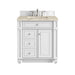 Bristol 30" Single Vanity, Bright White, w/ 3 CM Tajnar Eclos Top
