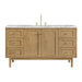 Laurent 60" Single Vanity, Honey Oak w/ 3 CM Parisien Bleu Silestone Top w/FreePower Wireless Charger