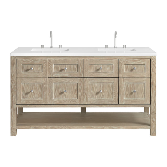Breckenridge 60" Double Vanity, Serenity Blue, w/ 3 CM Tajnar Eclos Top