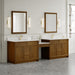 James Martin Vanities Bellshire 120" Dual Vanity Set with 24" Make-Up Counter