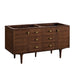 Amberly 60" Double Vanity Cabinet, Mid-Century Walnut