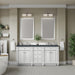 Bristol 72" Double Vanity, Whitewashed Walnut, w/ 3 CM Tajnar Eclos Top w/FreePower Wireless Charger