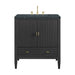 Myrrin 30" Single Vanity, Carbon Oak w/ 3 CM Charcoal Soapstone Silestone Top