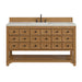 Malibu 60" Single Vanity, Amber Birch w/ 3 CM Victorian Silver Top