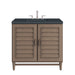 Portland 36" Single Vanity Whitewashed Walnut w/ 3 CM Charcoal Soapstone Silestone Top