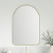 James Martin Rohe 24" Arched Mirror in Champagne Brass, shown in a bathroom setting