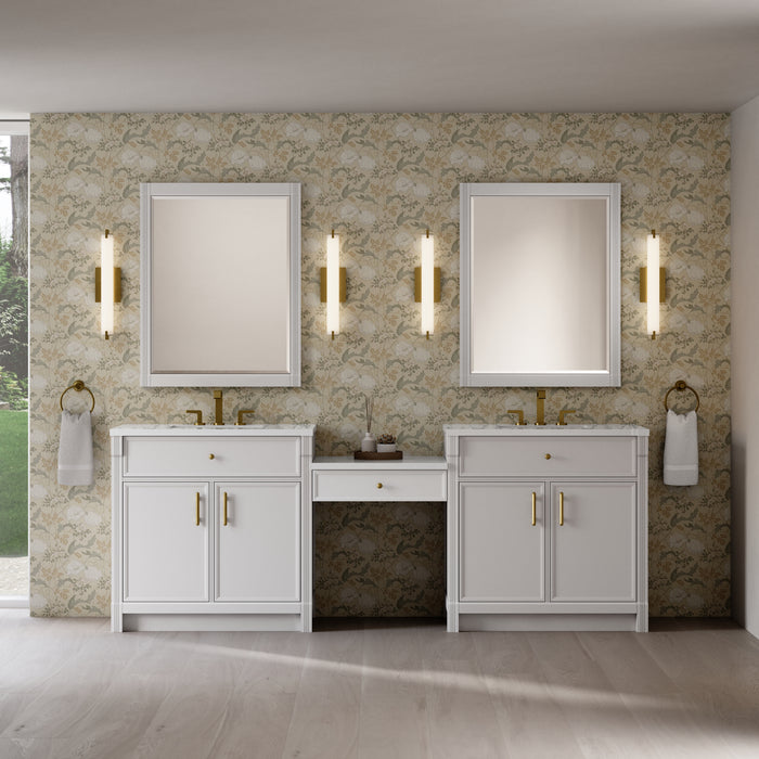 James Martin Vanities Bellshire 96" Dual Vanity Set with 24" Make-Up Counter