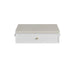 Bellshire 24" Drawer Unit, Bright White w/ 3 CM Siberian Silestone Top