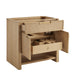 Solene 36" Single Vanity, Seaside Oak, w/ 3 CM White Zeus Quartz Top