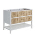 Olena 48" Single Vanity, Light Mappa Burl and Polished White