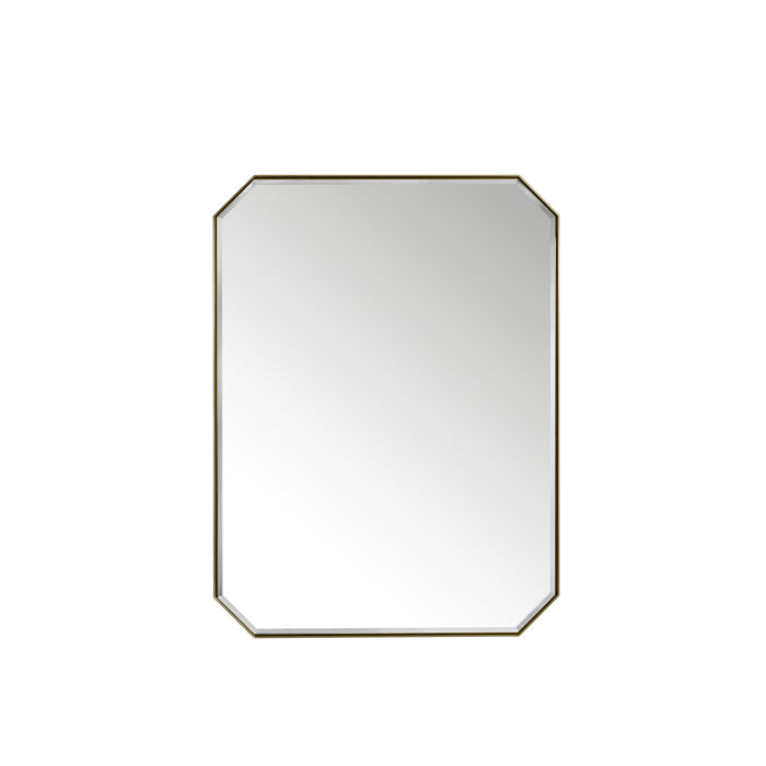 Rohe 30" Octagonal Mirror, Champagne Brass
