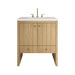 Hudson 30" Single Vanity, Light Natural Oak w/ 3 CM White Zeus Silestone Top
