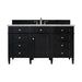 Brittany 60" Single Vanity, Black Onyx w/ 3 CM Carrara Marble Top