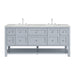 Breckenridge 72" Double Vanity, Smokey Celadon w/ 3 CM Charcoal Soapstone Top