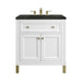 Chicago 30" Single Vanity, Glossy White, w/ 3 CM Phantome Eclos Top