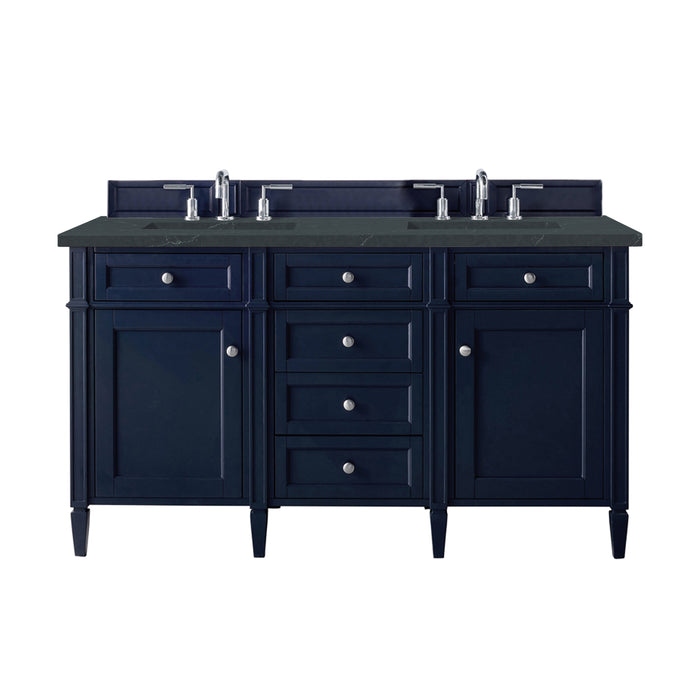 Brittany 60" Double Vanity, Urban Gray, w/ 3 CM Tajnar Eclos Top