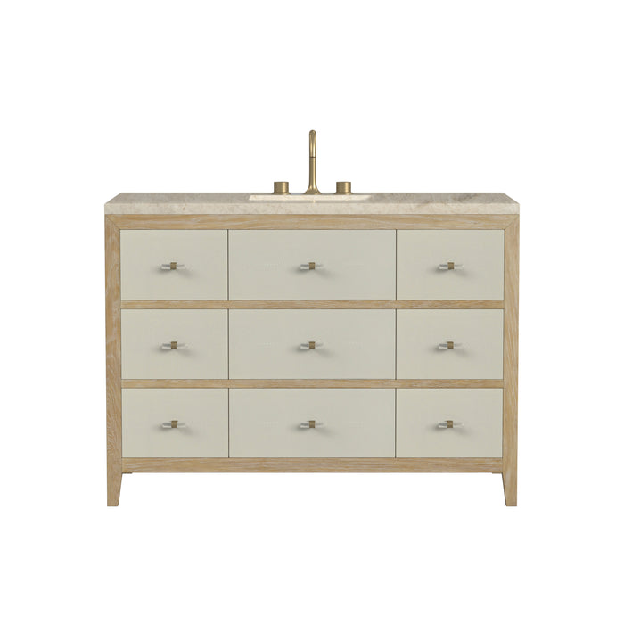 Celeste 48" Single Vanity, Sunwashed Oak with Embossed Shagreen, w/ 3 CM Tajnar Eclos Top