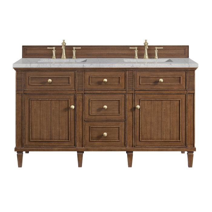 Lorelai 60" Double Vanity, Light Natural Oak, w/ 3 CM Phantome Eclos Top