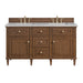 Lorelai 60" Double Vanity, Light Natural Oak, w/ 3 CM Phantome Eclos Top