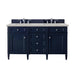 Brittany 60" Double Vanity, Urban Gray w/ 3 CM Victorian Silver Silestone Top