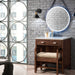 James Martin Addison 30" Countertop Unit in Mid-Century Acacia, shown in a bathroom setting