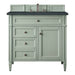 Brittany 36" Single Vanity, Sage Green w/ 3 CM Charcoal Soapstone Silestone Top