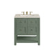 Breckenridge 30" Single Vanity, Smokey Celadon, w/ 3 CM Siberian Silestone Top