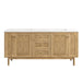 Laurent 72" Double Vanity, Light Natural Oak w/ 3 CM Lime Delight Top