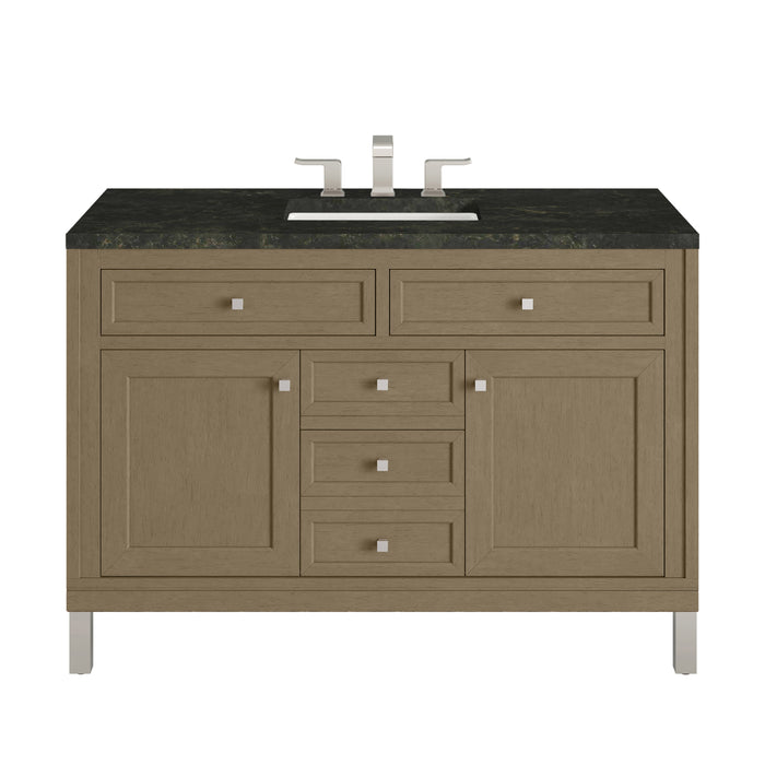 Chicago 48" Single Vanity, Smokey Celadon, w/ 3 CM Eternal Jasmine Pearl Silestone® Top w/FreePower Wireless Charger