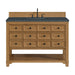 Malibu 48" Single Vanity, Amber Birch w/ 3 CM Charcoal Soapstone Silestone Top