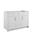 Bellshire 48" Single Vanity Cabinet, Bright White