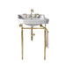 James Martin Wellington 24" Single Console Single Sink w/ Brass Finish Stand