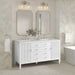 Myrrin 60" Double Vanity, Mid Century Walnut w/ 3 CM Victorian Silver Silestone Top