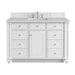 Bristol 48" Single Vanity, Bright White w/ 3 CM Lime Delight Silestone Top