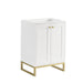 Chianti 24" Single Cabinet, Glossy White, Champagne Brass