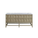 Emmeline 72" Double Vanity, Pebble Oak w/ 3 CM Carrara Marble Top