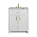 Bellshire 30" Single Vanity, Bright White w/ 3 CM Lime Delight Silestone Top