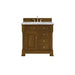 Brookfield 36" Single Vanity, Honey Oak w/ 3 cm Carrara White Marble Top