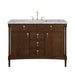 Kinnsden 48" Single Vanity, Sable Oak w/ 3 CM Carrara Marble Top
