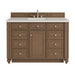 Bristol 48" Single Vanity, Saddle Brown w/ 3 CM Parisien Bleu Silestone Top